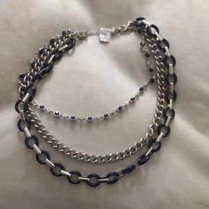 Navy lia Sophia multi layer necklace